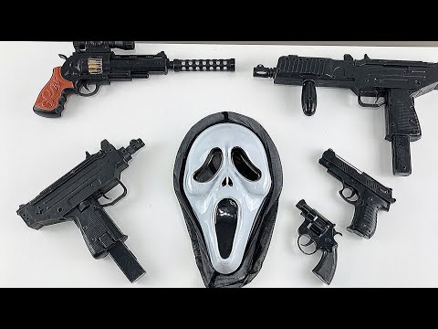Most Realistic Long Barreled Toy Guns Rifles and Pistols / Toy Scream Mask
