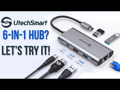 POWERHOUSE UtechSmart 6-in-1 USB Hub Review and Unboxing!