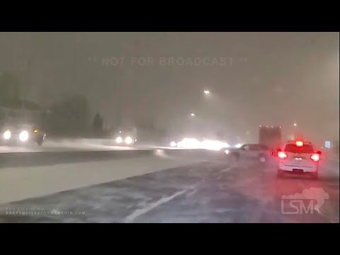12-29-2020 Fargo, ND - I-94 Plowed and Cleared by DOT - Car Loses Control, Crashes Into Median