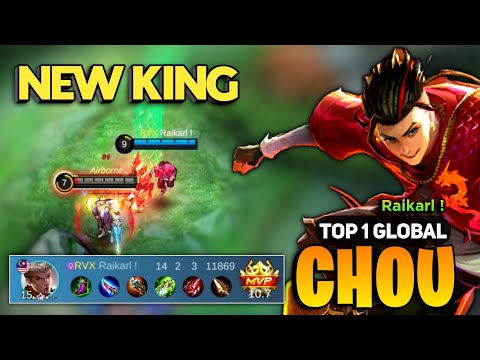 Chou Best Build 2023 [ Chou Top 1 Global Gameplay ] By ɪᴢᴀɴᴀRaikarl ! - Mobile Legends