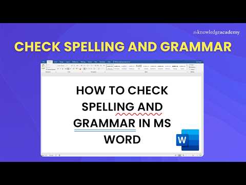How to Check Spelling and Grammar in Microsoft Word [2025] | The Knowledge Academy