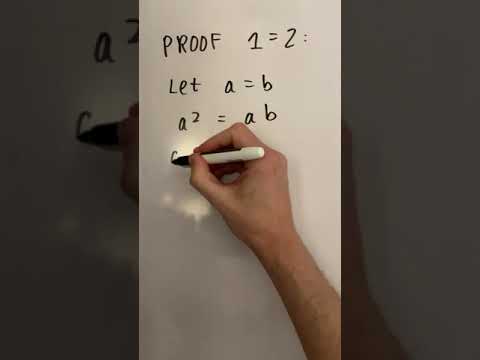 (ASMR) PROOF that 1 = 2 #Shorts