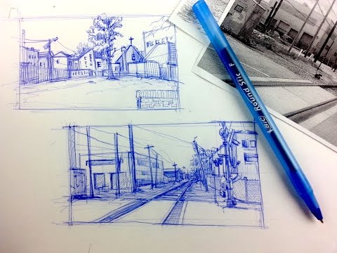 Urban Sketching Series Pt 3 | Tips on how to breakdown a scene to simple flat shapes