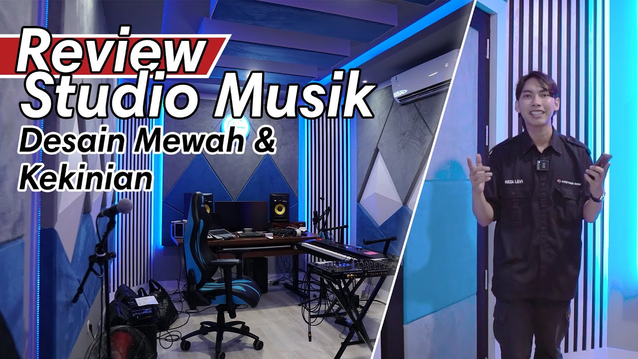 Review Studio Musik Desain Menarik dan Kekinian - Nuansa sejuk dan futuristik