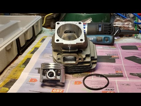 Portataan Stihl MS260 kiinalainen "sekunda" tarvikesylinteri ja mäntä.