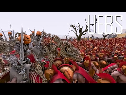 30.000 Hallowman vs 29.000 Spartans- Ultimate Epic Battle Simulator 2- UEBS 2