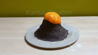 How to make volcano with homemade clay/2 ideas of Volcano Eruption/working model/Kansal Creation