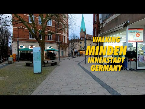 Walking MINDEN Innenstadt City GERMANY 2022 !! Walking Tour MINDEN Germany Shopping Street Part 2