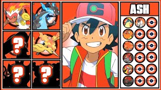 Ash Fire Type Pokémon Team ( If Ash Was a Fire Type Champion )