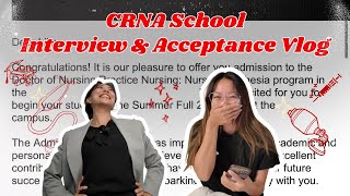 CRNA School Interview & Acceptance (vlog)