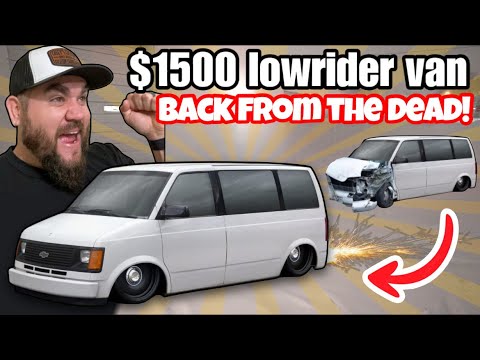Thumbnail for $1500 LOWRIDER VAN IS ALIVE! FROM WRECKED TO FIXED & FIRST DRIVE! KUSTOM BAGGED CHEVY ASTRO by TOM'S, video, WiLL, Van, vide