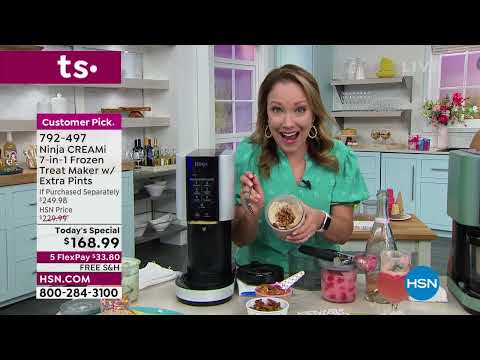 Ninja Creami 7in1 Frozen Treat Maker with Extra Pint Con...