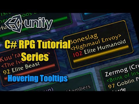 Unity RPG Tutorial - Hovering Tooltip