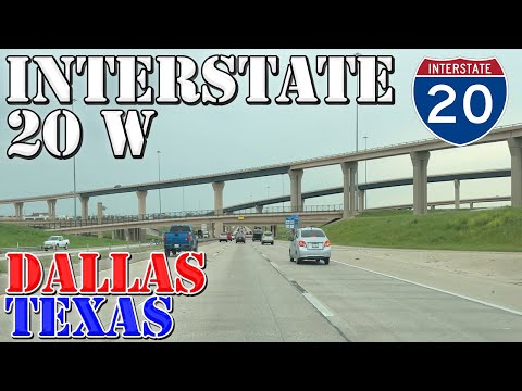 I-20 West - Dallas - Fort Worth - Texas - 4K Highway Drive