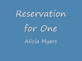 Reservation for one - Alicia Myers