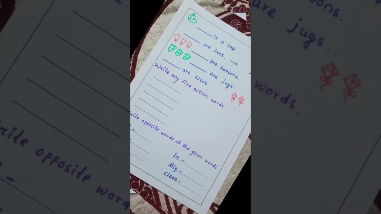 Ukg English revision worksheets # Alaka learning home