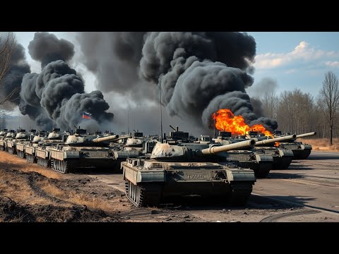 Close Combat Ensues! US M1 ABRAMS Tank Explodes Russian T-72 Tank, Shattered to Pieces