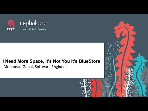 I Need More Space, It's Not You It's BlueStore - Mohamad Gebai, SUSE