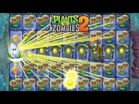What Plant Max Level can destroy 8 Sun Gravestone using only 1 Plant Food? | Plants Vs Zombies |