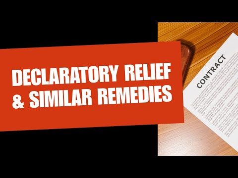 Declaratory Relief and Other Similar Remedies (Rule 63)