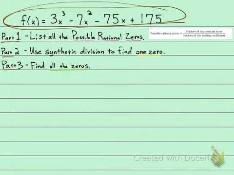 130 FER #25 Part 2-Synthetic Division