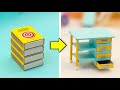 DIY Mini Study Table With Matchbox How To Make Miniature Study Table Craftube4u