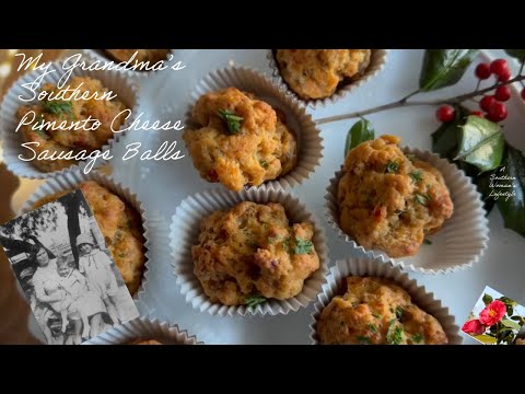 How To Make Delicious & Easy Hors d’oeuvres My Grandma’s  Pimento Cheese Sausage Balls