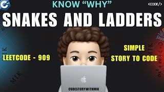 Download the video "Snakes and Ladders | Detailed Reason | Leetcode 909 | codestorywithMIK"