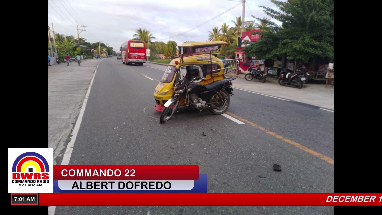 Sakay ng naka tricycle at motorsiklo na nasangkot sa aksidente, nasa maayos na ang kalagayan.