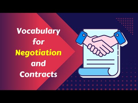Vocabulary for negotiation and contracts : Negotiation and Contract Vocabulary 101