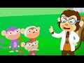 Five Little Monkeys Jumping On The Bed 5 Little Monkeys Nursery Rhymes Songs Bubbly Dots