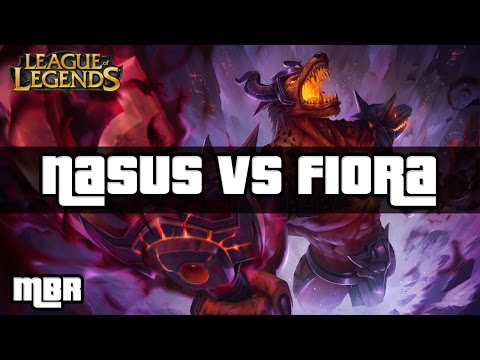Infernal Nasus Vs Fiora Top Lane - League of Legends Gameplay - HD