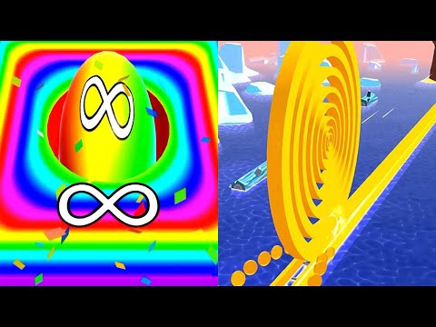 Ball Run 2048 VS Spiral Roll - All Levels Gameplay Android iOS Ep 4