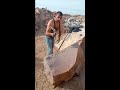 Splitting The Massive Rocks in Half By Hands