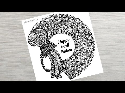 Happy Gudi Padwa Mandala Art How to Draw Mandala for beginners StepbyStep vanithaarts gudipadwa