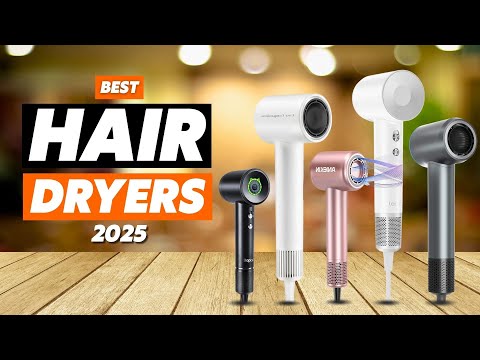Hair Dryer, 150,000 RPM Brushless Motor, Ultra-Fast Drying with 3 Heat Settings & LED Lights, High-Speed Ionic Blow Dryer, Low Noise Lightweight with Diffuser & Nozzle for Home, Salon, Travel video review thumbnail