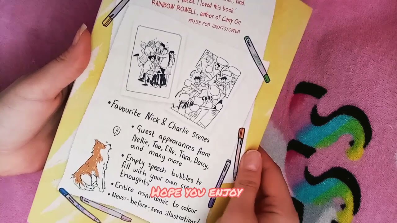 Heartstopper coloring book by Alice Oseman | Flip through | Finished pages