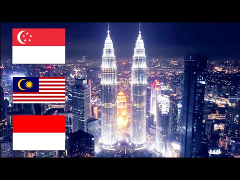 Singapore VS Kuala Lumpur VS Jakarta (Skylines) | The Capital Cities Of Singapore Malaysia Indonesia
