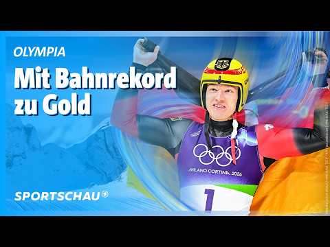 Rodeln: Max Langenhan mit Bahnrekord zu Gold | Olympia | Sportschau