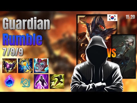 Guardian Top Rumble vs Camille lol KR solo rank Full Game 15.20 | 가디언 럼블 vs 카밀