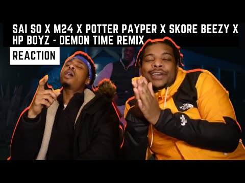 SAI SO X M24 X POTTER PAYPER X SKORE BEEZY X HP BOYZ - DEMON TIME REMIX | GRM Daily | (REACTION) 😈⛽️