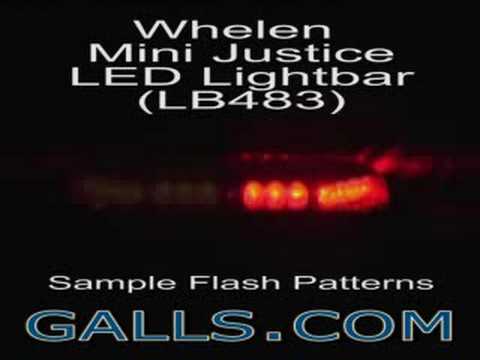 Whelen Mini Justice LED Lightbar Patterns - Galls LB483