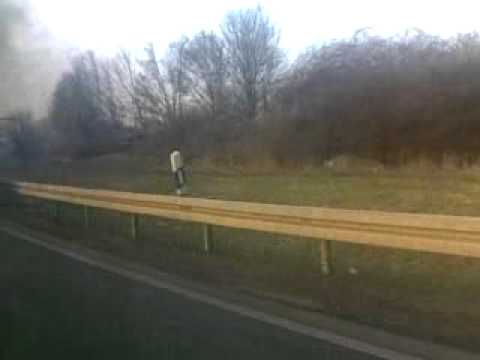 Brennender LKW Reifen auf der A66