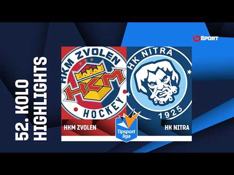 52. kolo: HKM Zvolen – HK Nitra 5:4 pp (1:0, 1:3, 2:1 – 1:0)