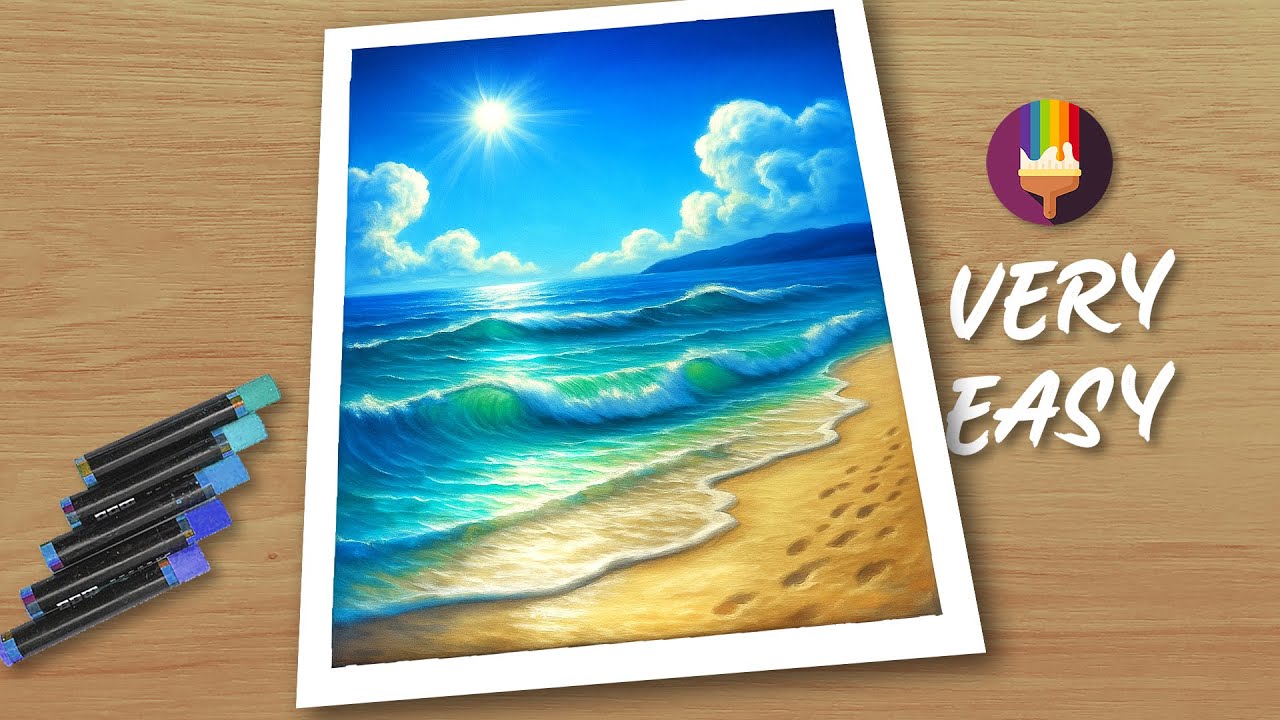 Easy Sea Beach Pastel Drawing: A Beginner's Guide