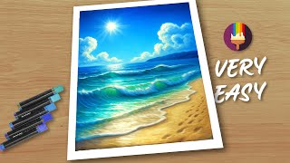 Easy Sea Beach Pastel Drawing: A Beginner's Guide