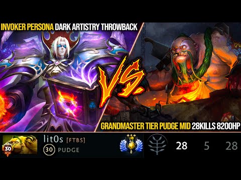 GRANDMASTER TIER PUDGE VS INVOKER PERSONA MID!!! INSANE 28KILLS 8200HP | Pudge Official