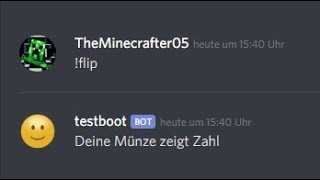 discord.js clear und Minispiel Befehl | TheMinecrafter05