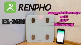 RENPHO Körperfettwaage | Körperfett, BMI, Gewicht, Muskelmasse, Wasser, usw. | Deutsch