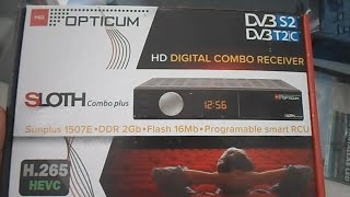 Opticum Sloth Combo Plus H265 HEVC video review 720P HD